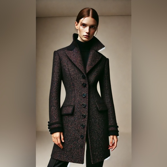 PENDLETON PETITES / Tweed Coat Jacket - Picture 3 of 13